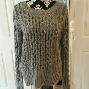 Grey Tweed St.John's Bay Knit Sweater